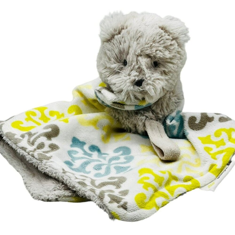 Blankets Beyond Bear Lovey Pacifier Holder Security Blanket Fleur de Lis 2013